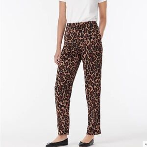 High-rise wide-leg trouser in leopard
